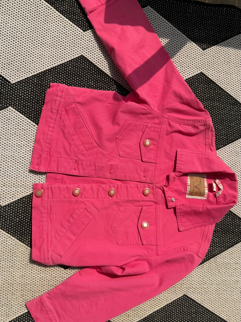 American Eagle Hot Pink Jean Jacket